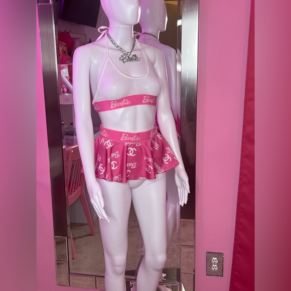 Barbie 2 Piece Lingerie Set: Barbie Skirt and Sheer Top Small - Picture 3 of 7